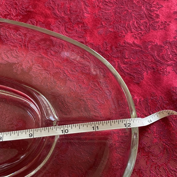 Vintage Thick Clear Pressed Glass Sectional Tray 12”x8.5” inches - Picture 4 of 6